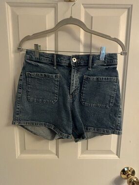 abercrombie kids Dark Blue Denim Front-Pocket Shorts